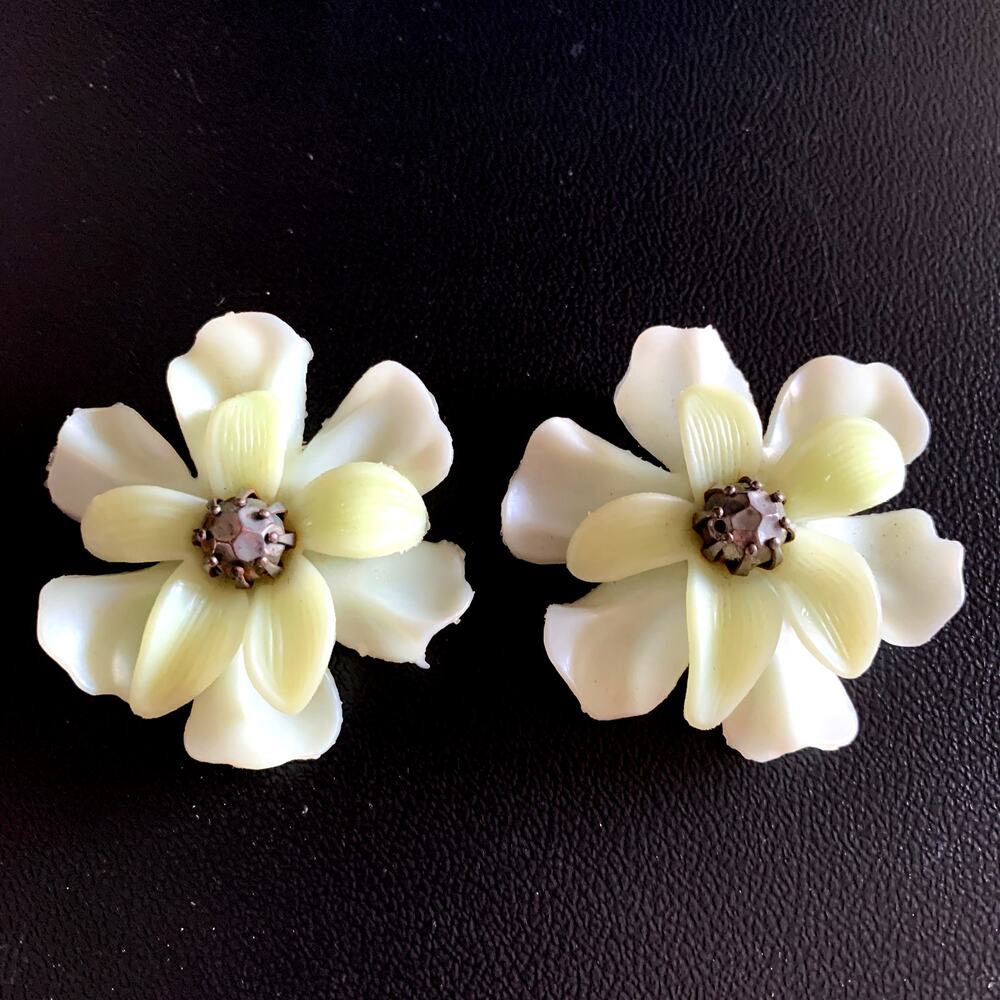 Groovy 70s Glow Flower Earrings UV Reactive Acrylic